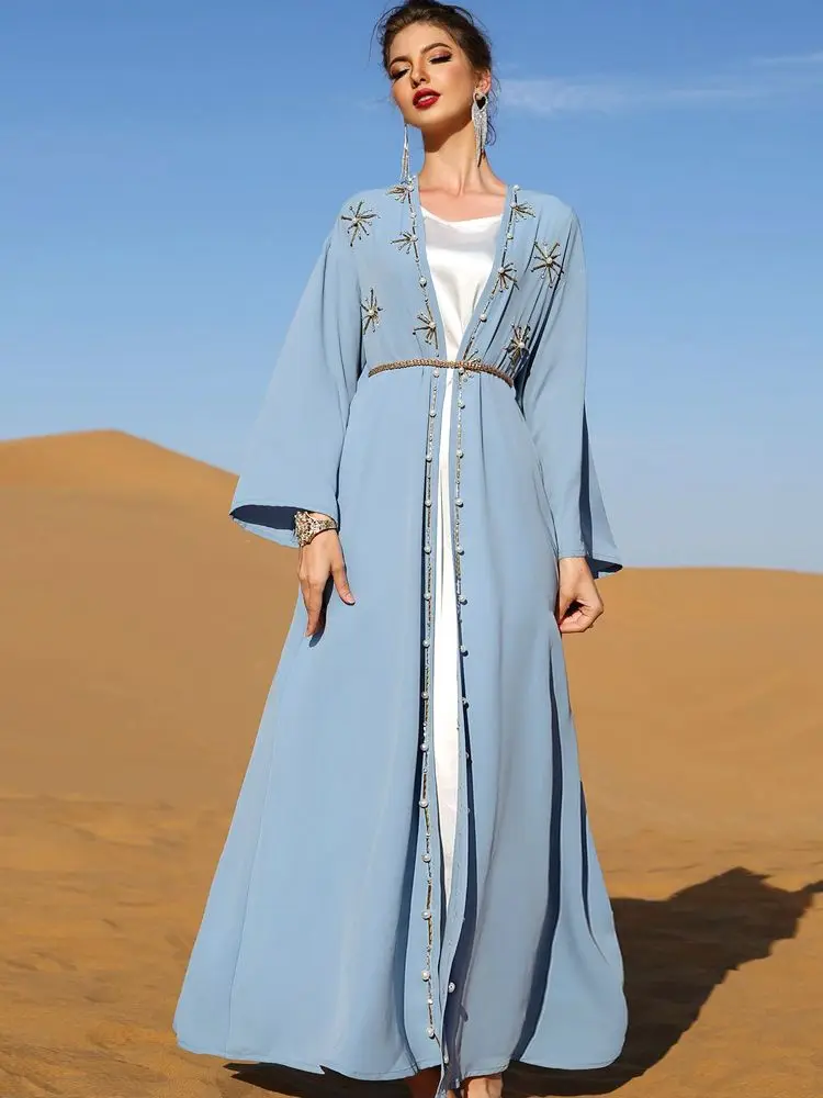 Ramadan Eid Fashion Muslim Dress Silky Soft Robe Musulmane Abaya Elegant Silky Muslim Arab Worship Service Clothing WY1464
Ramadan Eid Fashion Muslim Dress Silky Soft Robe Musulmane Abaya Elegant Silky Muslim Arab Worship Service Clothing WY1464