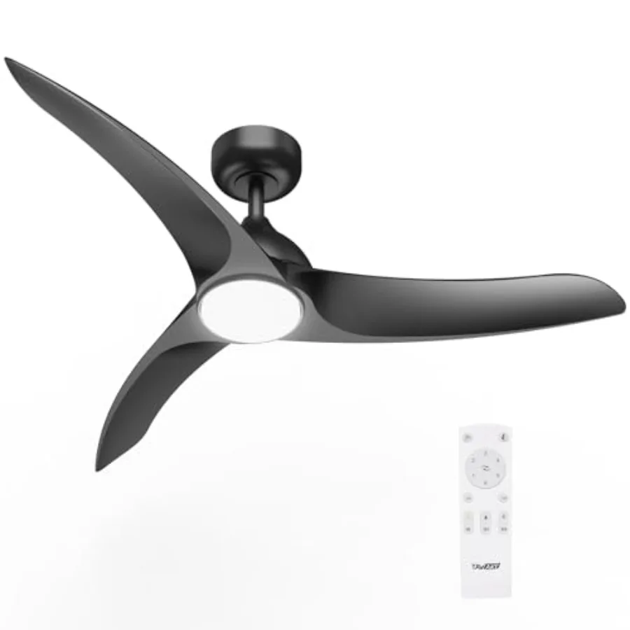 Bedroom indoor/outdoor ceiling fan with light, black metal, 42-inch low-profile flush mount, 3CCT dimmable LED, quiet reversibl
Bedroom indoor/outdoor ceiling fan with light, black metal, 42-inch low-profile flush mount, 3CCT dimmable LED, quiet reversibl