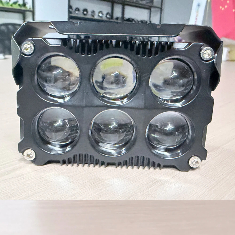 6 Lens LED Auxiliary MotorcycleSpotlight Dual Color Fog Lamps High Power Headlights with Fan Driving Lamp for Car Truck SUV UTV
6 Lens LED Auxiliary MotorcycleSpotlight Dual Color Fog Lamps High Power Headlights with Fan Driving Lamp for Car Truck SUV UTV