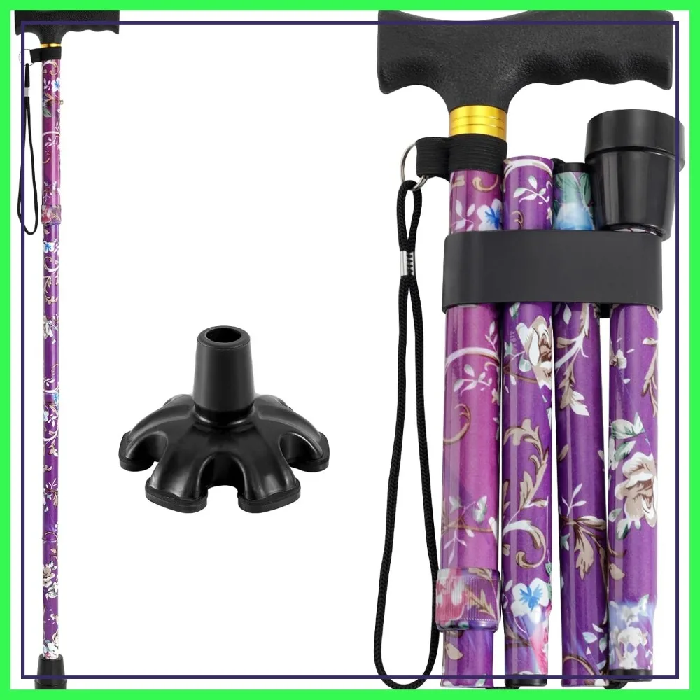 5-Level Adjustable Walking Cane with Comfortable T-Handle, Folding Stick for Men and Women
5-Level Adjustable Walking Cane with Comfortable T-Handle, Folding Stick for Men and Women