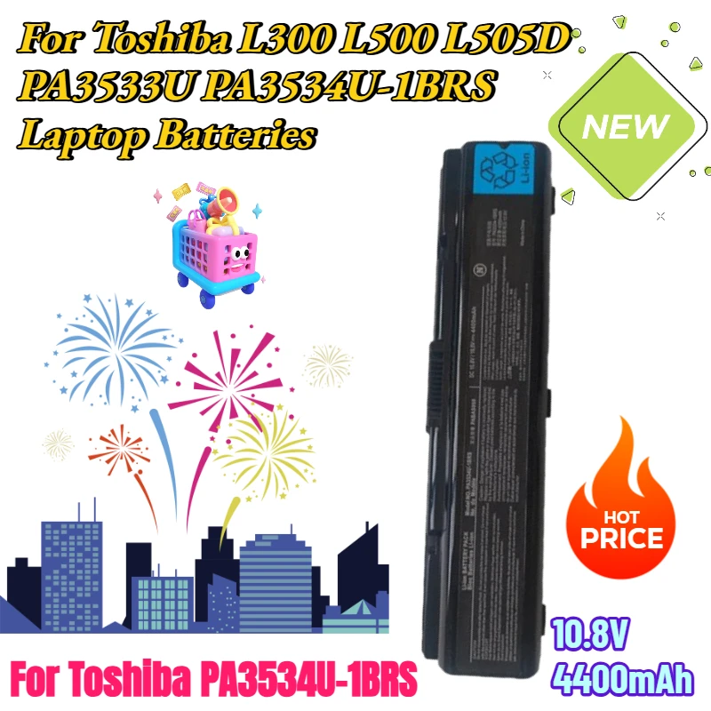 НОВЫЕ аккумуляторы для ноутбуков Toshiba L300 L500 L505D PA3533U PA3534U-1BRS 10,8 В, 4400 мАч
НОВЫЕ аккумуляторы для ноутбуков Toshiba L300 L500 L505D PA3533U PA3534U-1BRS 10,8 В, 4400 мАч