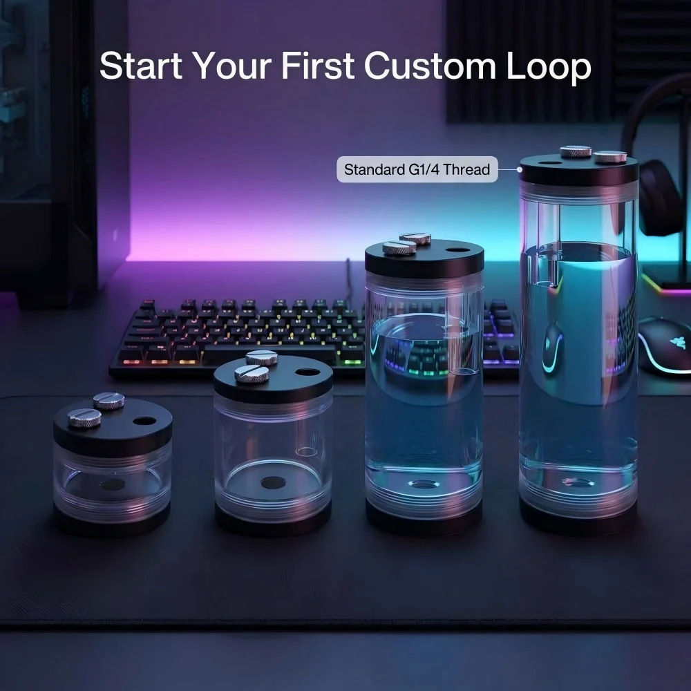 OCOCOO 57mm Short Acrylic Cylinder Reservoir G1/4 Thread Water Tank For Mini ITX SFF PC Compact Liquid Cooling Build
OCOCOO 57mm Short Acrylic Cylinder Reservoir G1/4 Thread Water Tank For Mini ITX SFF PC Compact Liquid Cooling Build