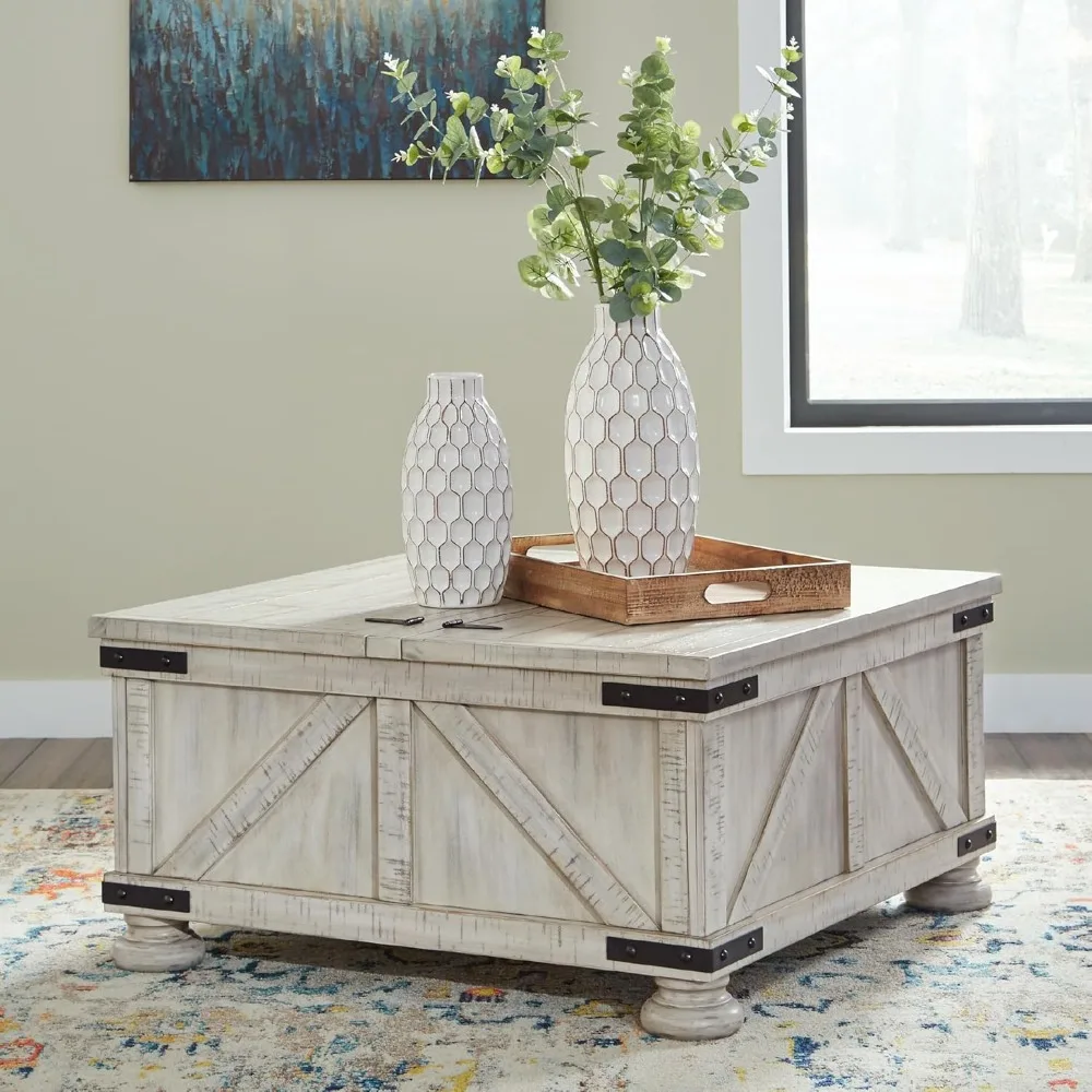 Carynhurst Casual Cocktail Table with Storage, Whitewash, Customized
Carynhurst Casual Cocktail Table with Storage, Whitewash, Customized