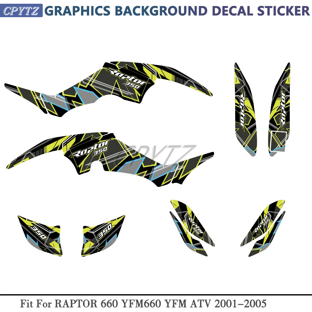 Fit For RAPTOR 350 YFM350 Raptor 350 ATV Background Graphic Motorcycle Sticker Decals Kit Full Set ATV New Style
Fit For RAPTOR 350 YFM350 Raptor 350 ATV Background Graphic Motorcycle Sticker Decals Kit Full Set ATV New Style