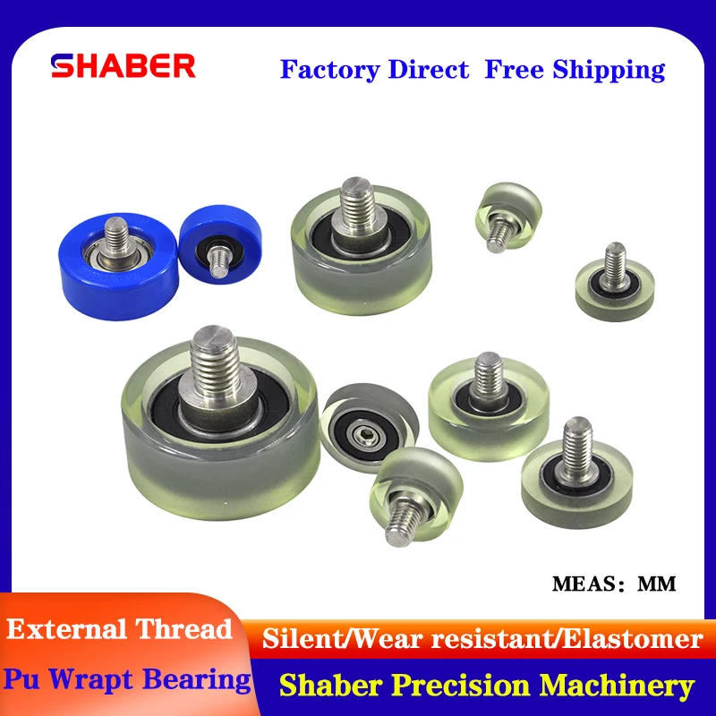 【SHABER】external screw thread polyurethane formed bearing Thread size M6-M8 glue coated bearing With threaded guide wheel
【SHABER】external screw thread polyurethane formed bearing Thread size M6-M8 glue coated bearing With threaded guide wheel