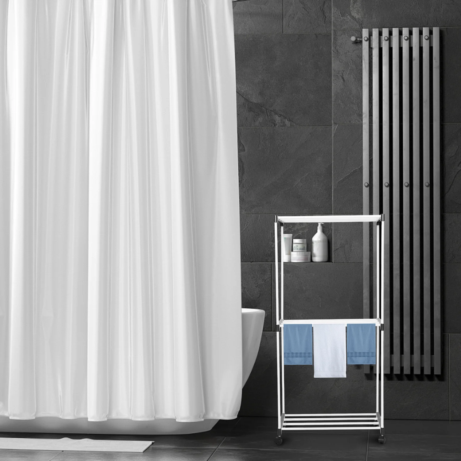 Towel Rack 3 Layers Portable Drying Rack for Clothes Bed Linen Small Space Saver Stainless Steel Laundry Hanger Dorm
Towel Rack 3 Layers Portable Drying Rack for Clothes Bed Linen Small Space Saver Stainless Steel Laundry Hanger Dorm