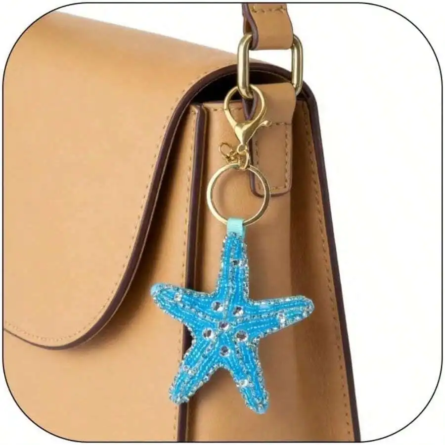 Beaded Starfish Bag Charm Keychain For Women Summer Beach Purse Accessory
Beaded Starfish Bag Charm Keychain For Women Summer Beach Purse Accessory