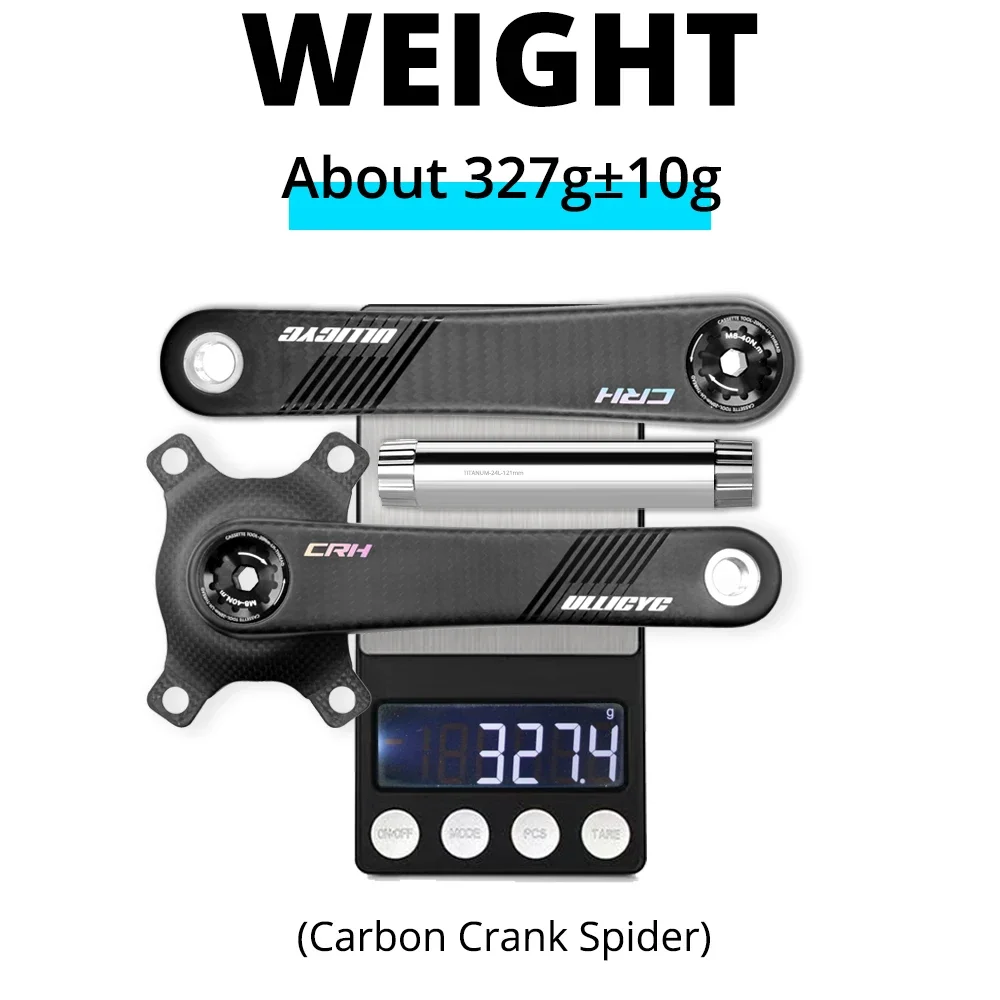 ULLICYC Road Carbon Crank & Carbon Spider,155-175mm Length, 327g, DUB 24mm Titanium Spindle, 110BCD, EASTON Interface Crankset
ULLICYC Road Carbon Crank & Carbon Spider,155-175mm Length, 327g, DUB 24mm Titanium Spindle, 110BCD, EASTON Interface Crankset