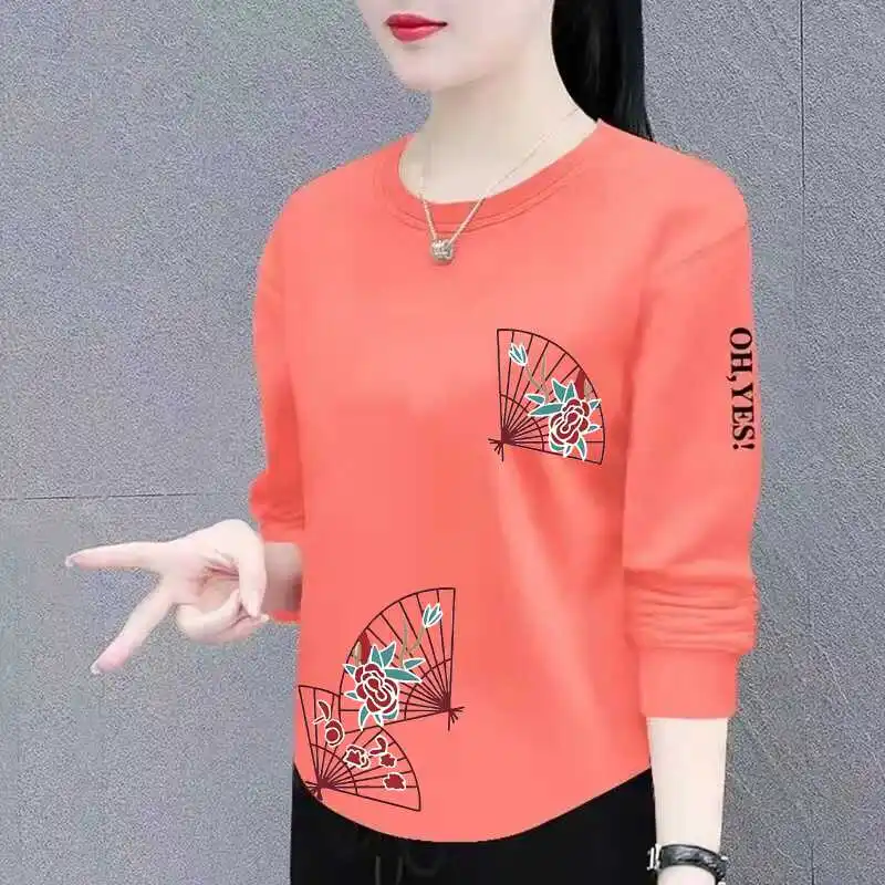 Fashionable Loose Long Sleeve Base Shirt Mommy Style Top for Middle-Aged Women Polyester Fiber round Neck Commute Friendly
Fashionable Loose Long Sleeve Base Shirt Mommy Style Top for Middle-Aged Women Polyester Fiber round Neck Commute Friendly