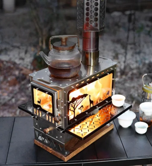 Outdoor Camping Wood Stove Tent with Indoor Fireplace Stainless Steel Pellet Bin Indoor Fire Watching for Cooking
Outdoor Camping Wood Stove Tent with Indoor Fireplace Stainless Steel Pellet Bin Indoor Fire Watching for Cooking