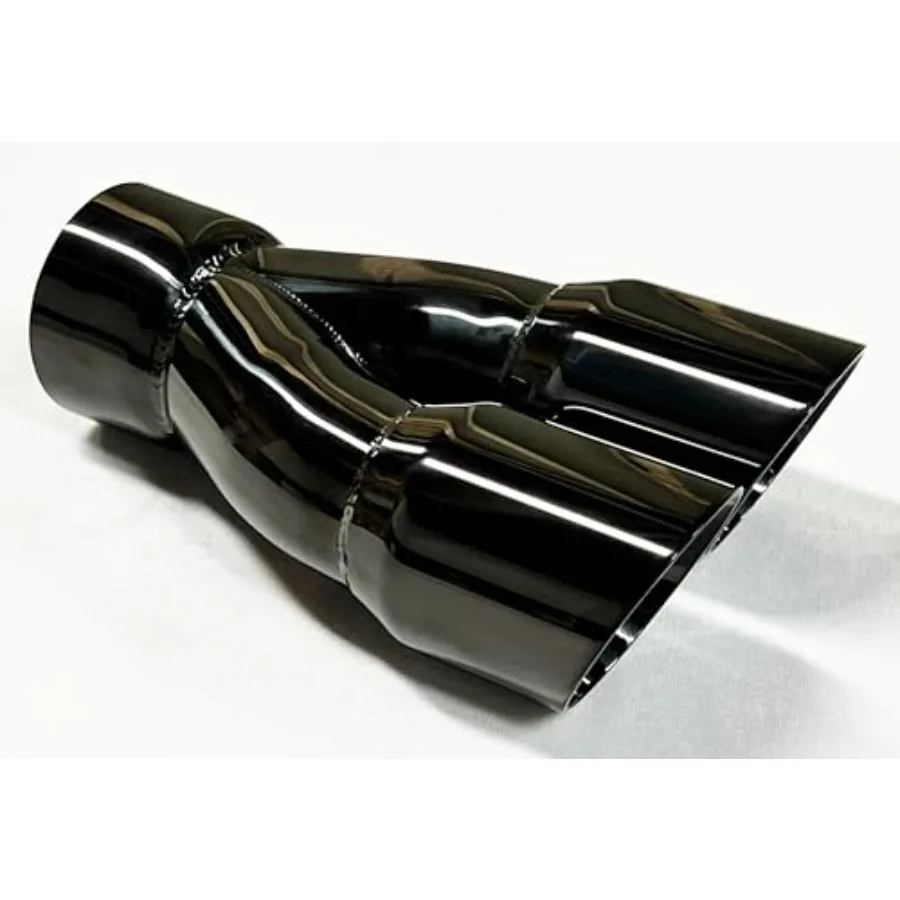 Exhaust Tip 2.50 Inlet Dual 3.00 X 9.50 Long Round Double Wall Midnight Black Chrome Stainless Steel for HighPerformance Vehicl
Exhaust Tip 2.50 Inlet Dual 3.00 X 9.50 Long Round Double Wall Midnight Black Chrome Stainless Steel for HighPerformance Vehicl