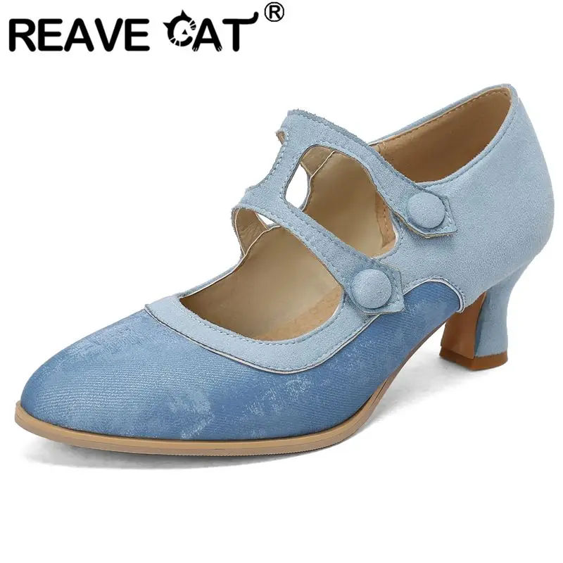 REAVE CAT 2025 Весенние женские туфли-лодочки с острым носком на странном каблуке 6 см с двойной пряжкой и ремешком Большие размеры 46 47 48 Смешанные туфли Мэри Джейн
REAVE CAT 2025 Весенние женские туфли-лодочки с острым носком на странном каблуке 6 см с двойной пряжкой и ремешком Большие размеры 46 47 48 Смешанные туфли Мэри Джейн