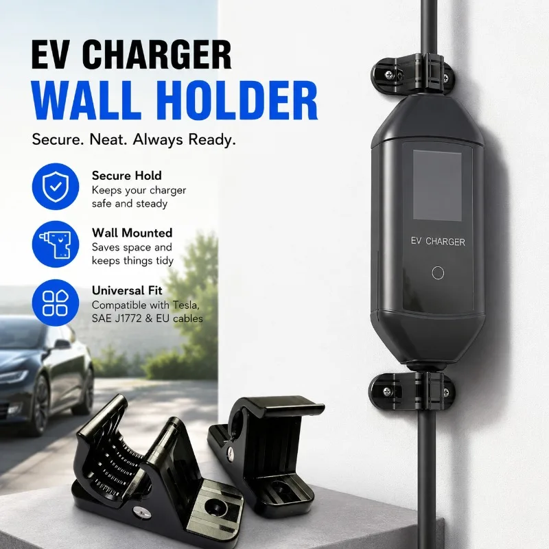 Wall Mount Bracket for EV Charging Plug Universal Holder Compatible GB US EU Standard Cable Organizer Sturdy Base Dock
Wall Mount Bracket for EV Charging Plug Universal Holder Compatible GB US EU Standard Cable Organizer Sturdy Base Dock
