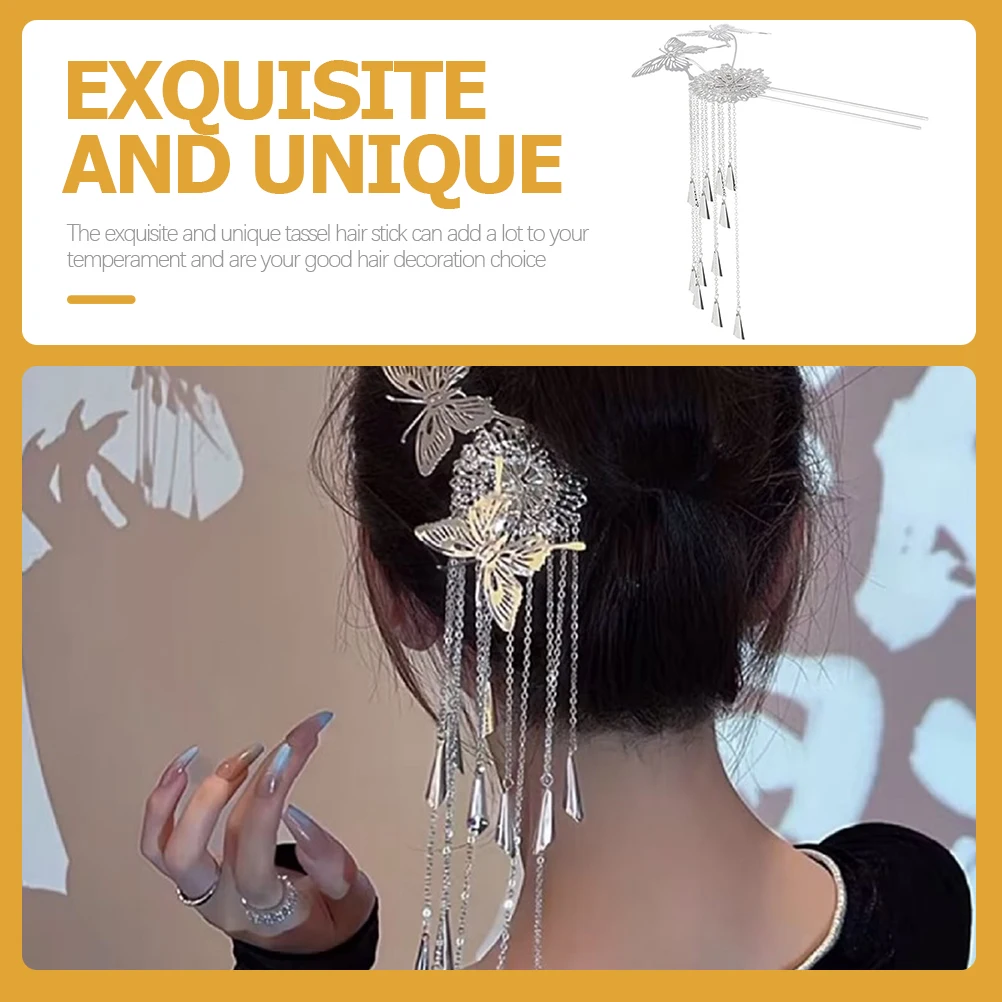 Butterfly Tassel Hair Sticks Alloy Chinese Accessories Hanfu Hairpin Stick Chopsticks Long Hair Women Hairstyle Cosplay Birthday
Butterfly Tassel Hair Sticks Alloy Chinese Accessories Hanfu Hairpin Stick Chopsticks Long Hair Women Hairstyle Cosplay Birthday