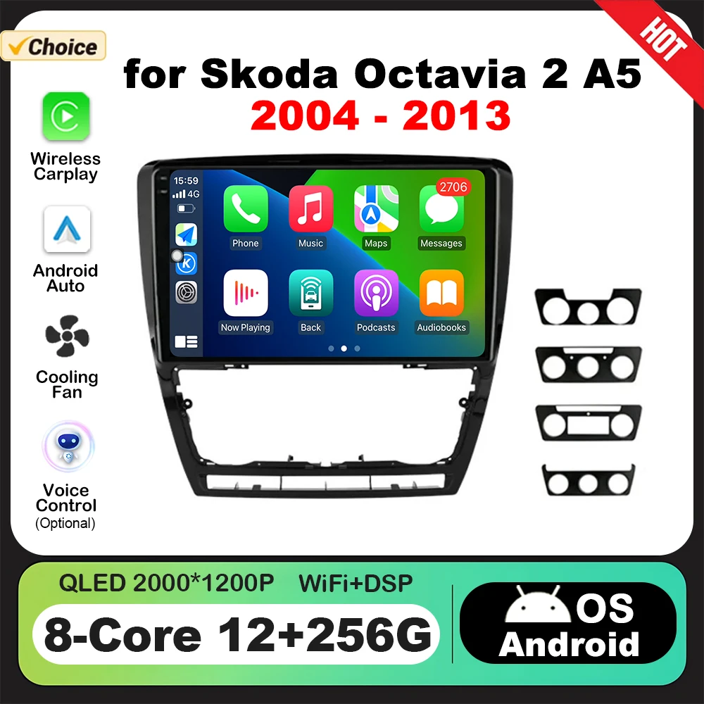 10'' for Skoda Octavia 2 A5 2004 - 2013 Car Multimedia Radio Video Player Android OS GPS Navi Accessories QLED Touch Screen 4G
10'' for Skoda Octavia 2 A5 2004 - 2013 Car Multimedia Radio Video Player Android OS GPS Navi Accessories QLED Touch Screen 4G