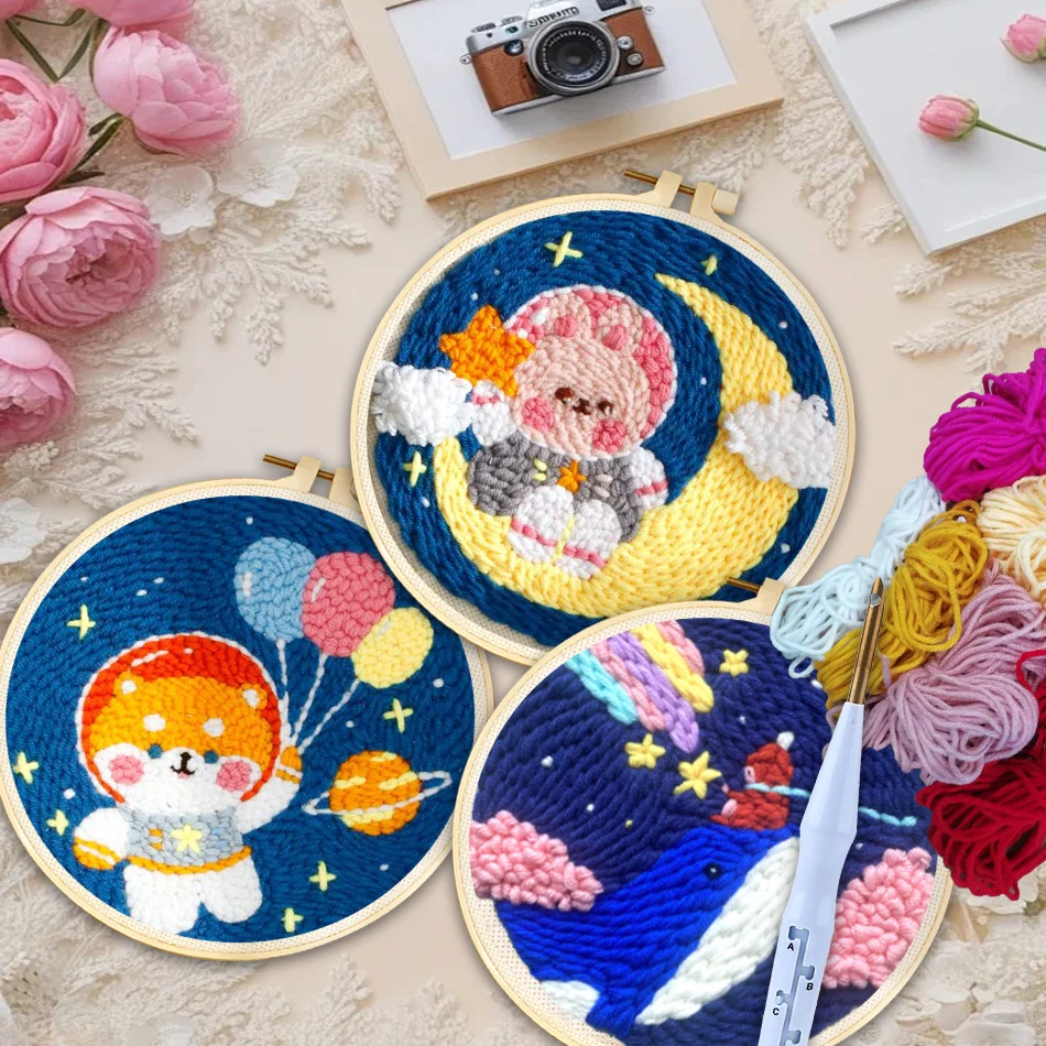 Punch Needle Embroidery Starter Kits for Kids and Adults Beginners Include Instructions Punch Needle Fabric with Animal Pattern
Punch Needle Embroidery Starter Kits for Kids and Adults Beginners Include Instructions Punch Needle Fabric with Animal Pattern