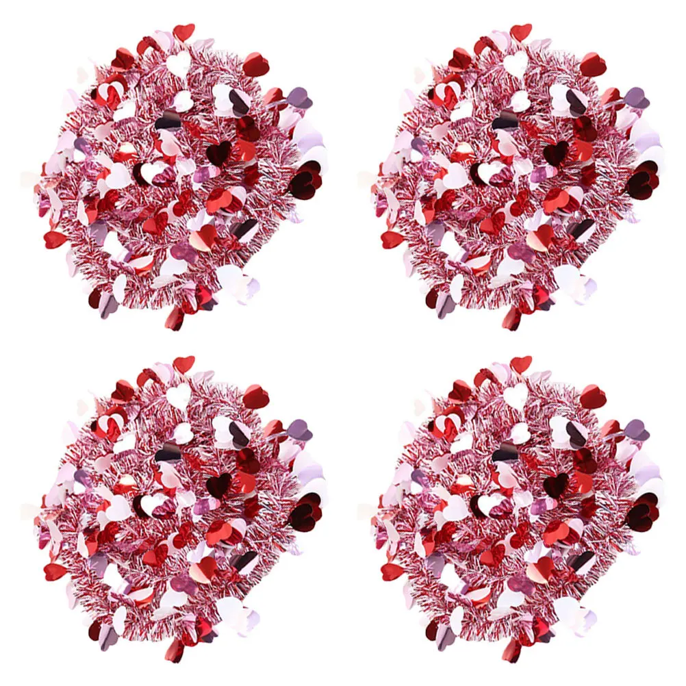4Pcs Tinsel Garland Pendant Decor Valentines Day Hanging Adorn Party Decoration Strips Festive Atmosphere Enhancer
4Pcs Tinsel Garland Pendant Decor Valentines Day Hanging Adorn Party Decoration Strips Festive Atmosphere Enhancer