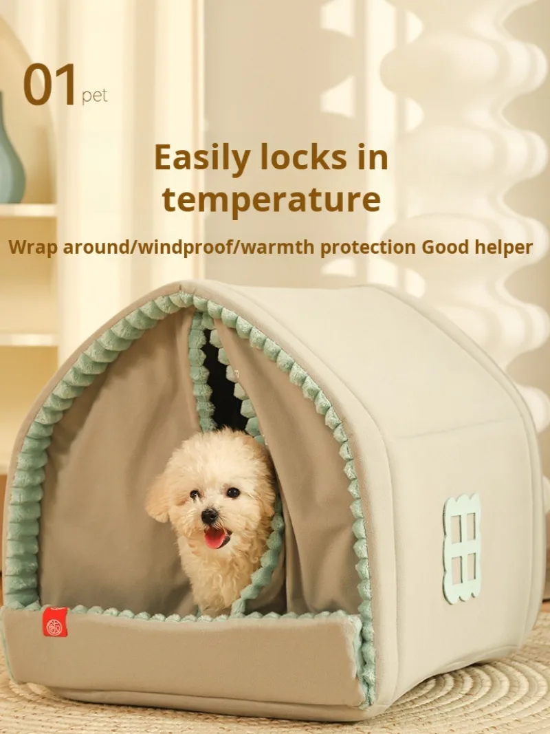 Pet dog house housestyle small dog winter warm dog house closed fourseason universal pet dog house
Pet dog house housestyle small dog winter warm dog house closed fourseason universal pet dog house