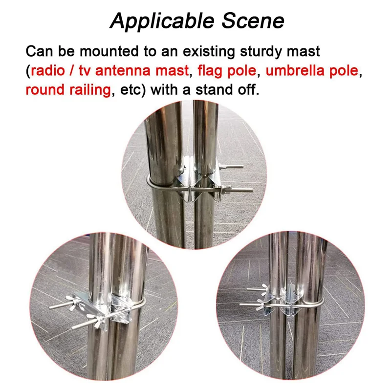 ABKN-12X Зажим для двойной антенной мачты V-образный блок с U-образными болтами Сверхмощный антикоррозийный кронштейн для крепления мачты к мачту для телевизора, CB, хам
ABKN-12X Зажим для двойной антенной мачты V-образный блок с U-образными болтами Сверхмощный антикоррозийный кронштейн для крепления мачты к мачту для телевизора, CB, хам