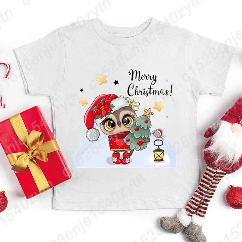 Owl Merry Christmas Graphic T-shirt Summer Children Hot Selling Tees Boys And Girls Short Sleeves Round Neck Tops Casual T Shirt
Owl Merry Christmas Graphic T-shirt Summer Children Hot Selling Tees Boys And Girls Short Sleeves Round Neck Tops Casual T Shirt