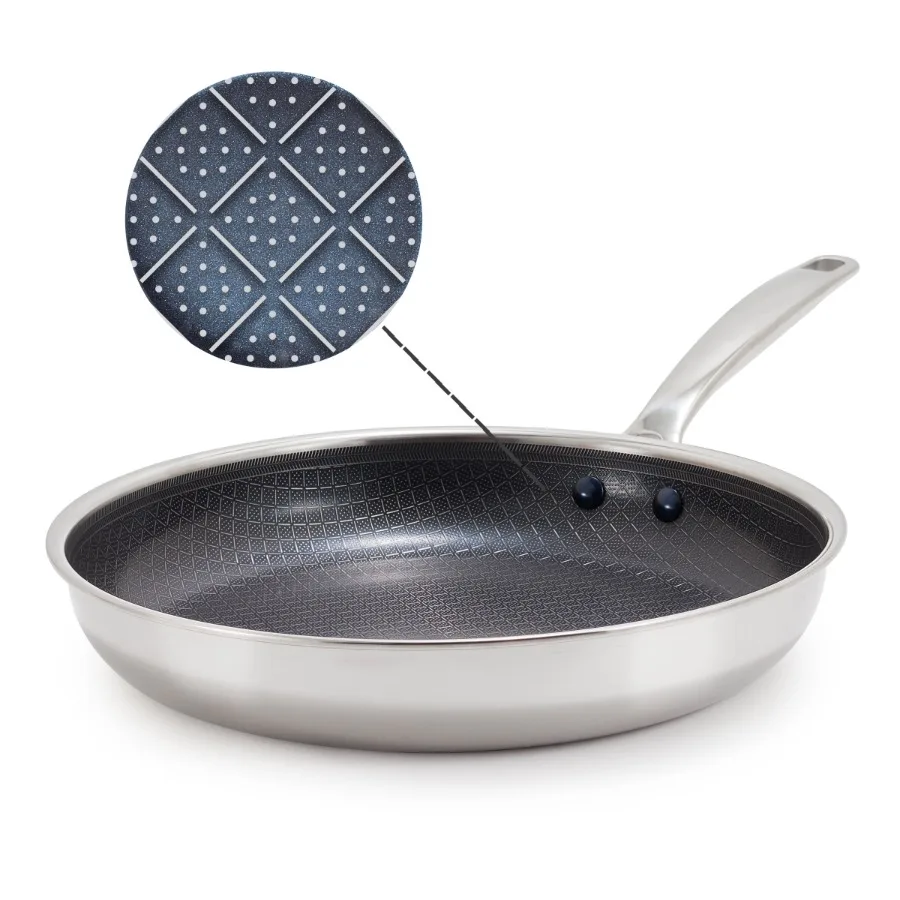 11″ Hybrid Stainless Steel Diamond Bond Ceramic Nonstick Frypan
11″ Hybrid Stainless Steel Diamond Bond Ceramic Nonstick Frypan