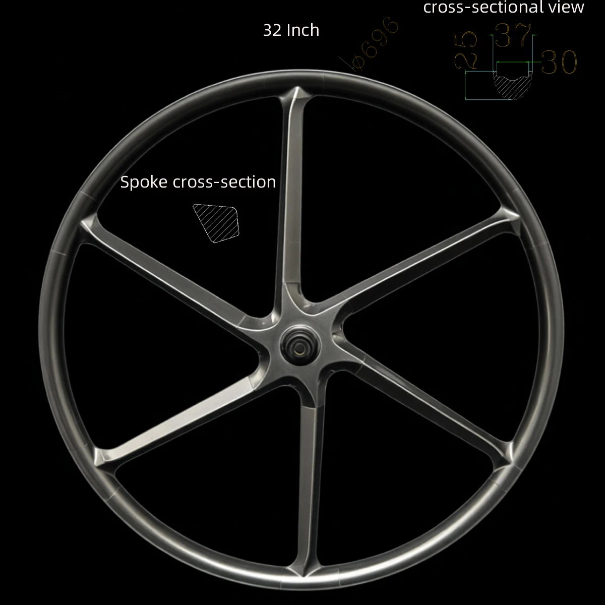 World Premiere QORA 32 Inch 6 Spoke Wheel Inner 30mm MTB XC AM T1000 Carbon Tubeless Hookless Carbon All Mountain 32“
World Premiere QORA 32 Inch 6 Spoke Wheel Inner 30mm MTB XC AM T1000 Carbon Tubeless Hookless Carbon All Mountain 32“