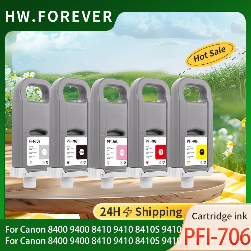 PFI706 PFI-706 Совместимый картридж с пигментными чернилами для принтера Canon 8400 9400 8410 9410 8410S 9410S с чип-картриджем
PFI706 PFI-706 Совместимый картридж с пигментными чернилами для принтера Canon 8400 9400 8410 9410 8410S 9410S с чип-картриджем