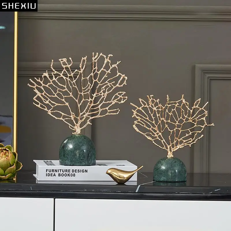 European Style Marble Metal Oval Coral Tree Art Entrance TV Cabinet Desktop Decoration Creative Geometric Modern Home Decoration
European Style Marble Metal Oval Coral Tree Art Entrance TV Cabinet Desktop Decoration Creative Geometric Modern Home Decoration