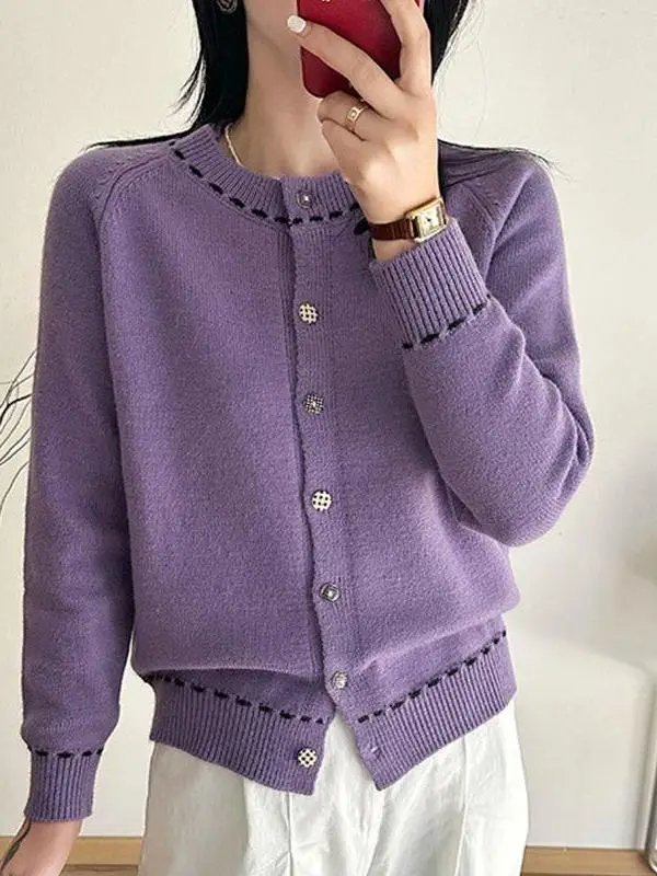 Retro Pure Color Button Knitted Open Cardigan Women's Autumn Winter Design Sensitivity Gentle Temperament Sweater Jacket Top
Retro Pure Color Button Knitted Open Cardigan Women's Autumn Winter Design Sensitivity Gentle Temperament Sweater Jacket Top