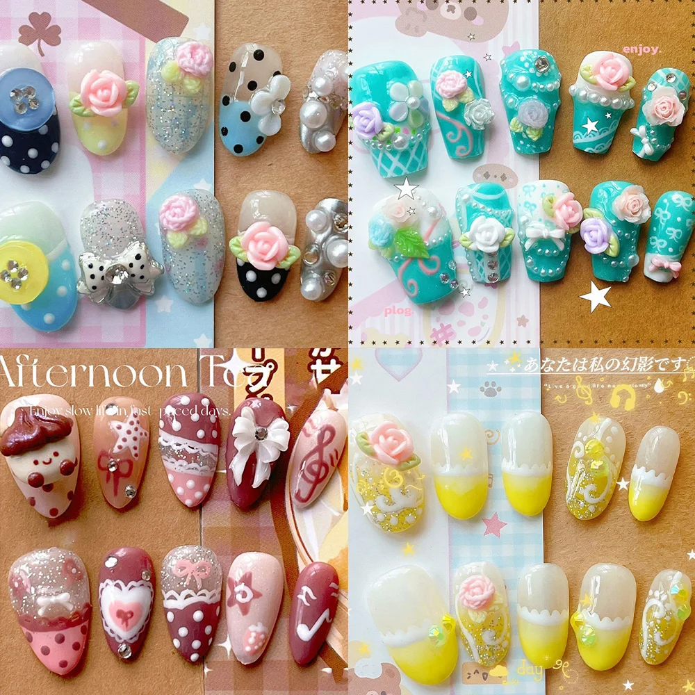 Y2K Retro Cute 3D Dot Pearl Rose Glitter Nail Art Hand-Drawn Love Bow Star Diamond Flowers Nail Patch Summer Accessories Gift
Y2K Retro Cute 3D Dot Pearl Rose Glitter Nail Art Hand-Drawn Love Bow Star Diamond Flowers Nail Patch Summer Accessories Gift