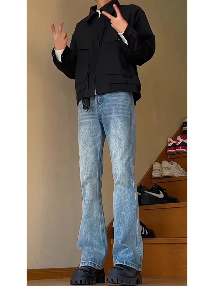 Светло-голубые прямые джинсы для мужчин в американском стиле High Street, брюки CleanFit, длинные штаны, молодежные летние модные джинсы
Светло-голубые прямые джинсы для мужчин в американском стиле High Street, брюки CleanFit, длинные штаны, молодежные летние модные джинсы