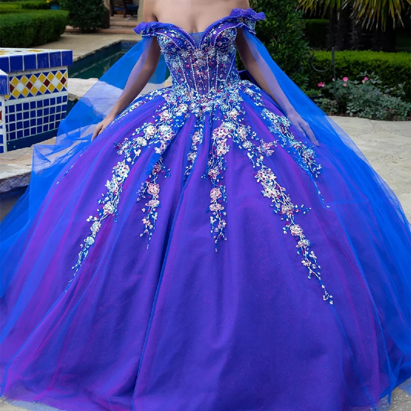 Roral Blue Shiny Quinceanera Dresses Ball Gown Off Shoulder Appliques Lace Bow Beading Crystal Tull Sweet 16 Dress Vestidos 15
Roral Blue Shiny Quinceanera Dresses Ball Gown Off Shoulder Appliques Lace Bow Beading Crystal Tull Sweet 16 Dress Vestidos 15