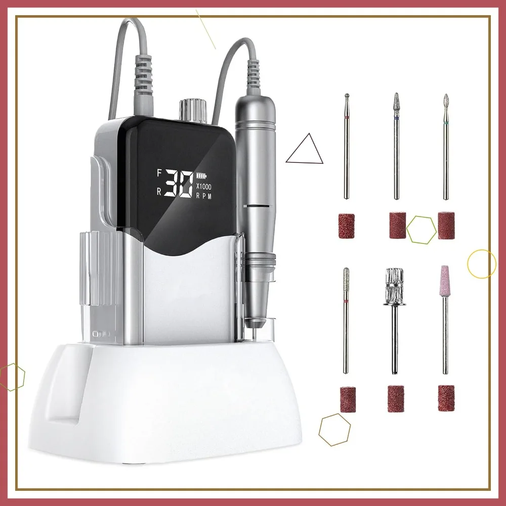 Портативный перезаряжаемый набор для маникюра и педикюра с электрической фрезой 35000 об/мин, LED-дисплеем для салонов, дома и самостоятельного использования
Портативный перезаряжаемый набор для маникюра и педикюра с электрической фрезой 35000 об/мин, LED-дисплеем для салонов, дома и самостоятельного использования