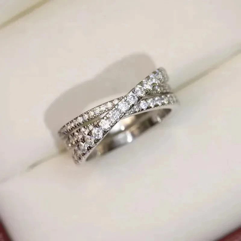 Rose gold double cross triple ring Ladies Temperament Party gift Classic fashion brand luxury jewelry gift
Rose gold double cross triple ring Ladies Temperament Party gift Classic fashion brand luxury jewelry gift