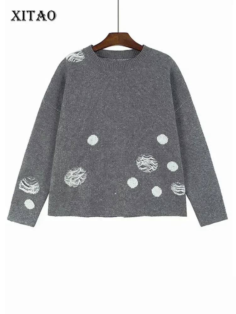 XITAO O-neck Knitting Sweaters Loose Casual Fashion Polka Dot Simplicity All-match 2025 Spring Women New Sweaters DMJ3144
XITAO O-neck Knitting Sweaters Loose Casual Fashion Polka Dot Simplicity All-match 2025 Spring Women New Sweaters DMJ3144