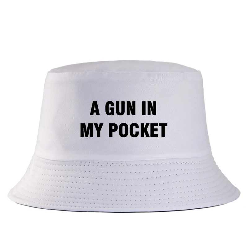 Реверсивная хлопковая кепка-панама 2-в-1 с надписью «A Gun in My Pocket», уличная мода, хип-хоп, солнцезащитная кепка для мужчин и женщин, летняя, для активного отдыха
Реверсивная хлопковая кепка-панама 2-в-1 с надписью «A Gun in My Pocket», уличная мода, хип-хоп, солнцезащитная кепка для мужчин и женщин, летняя, для активного отдыха