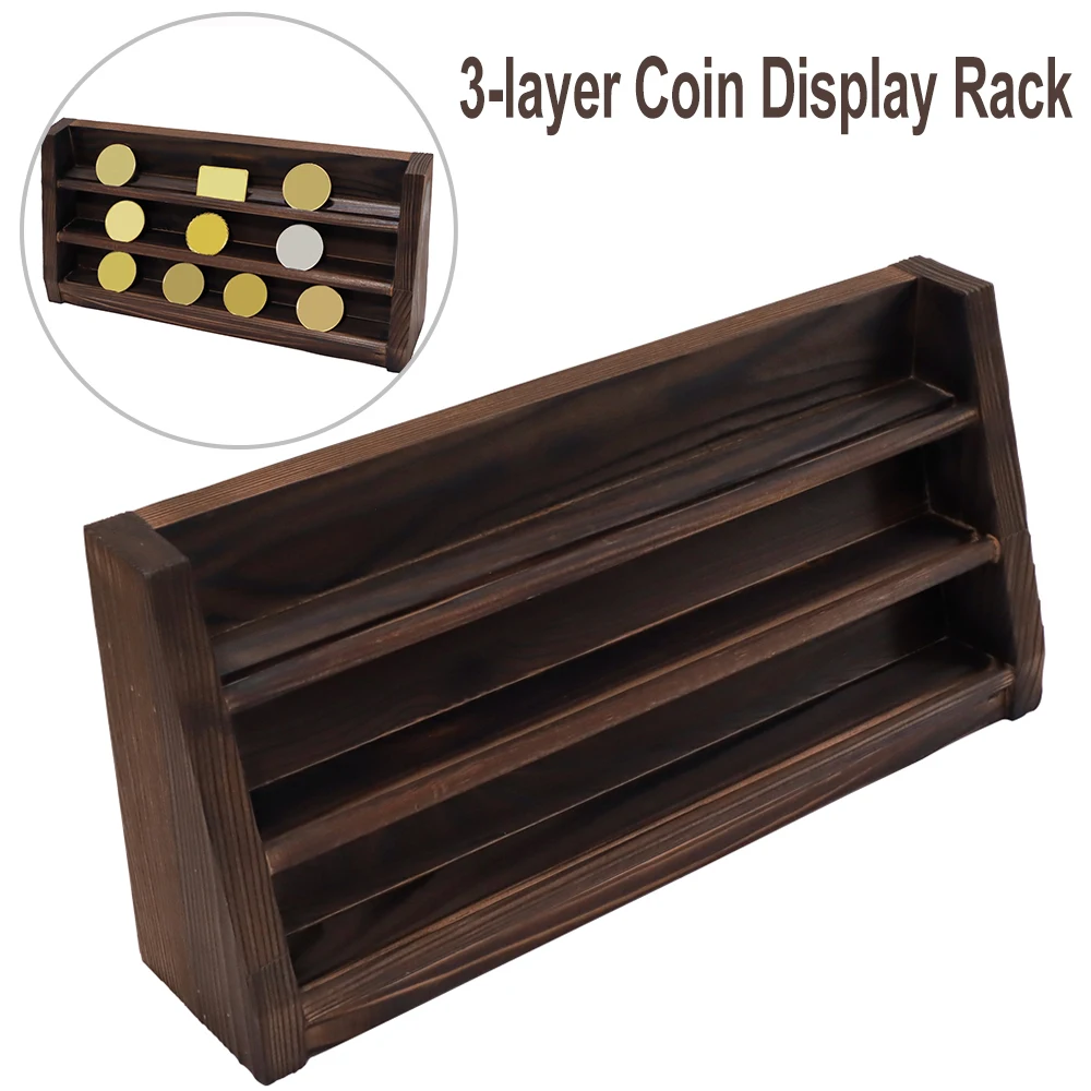 3-Row Wooden Military Coin Holder Stand Wall Mounted Display Rack for Challenge Coins Collectible Coin Holder Case Gifts for Men
3-Row Wooden Military Coin Holder Stand Wall Mounted Display Rack for Challenge Coins Collectible Coin Holder Case Gifts for Men
