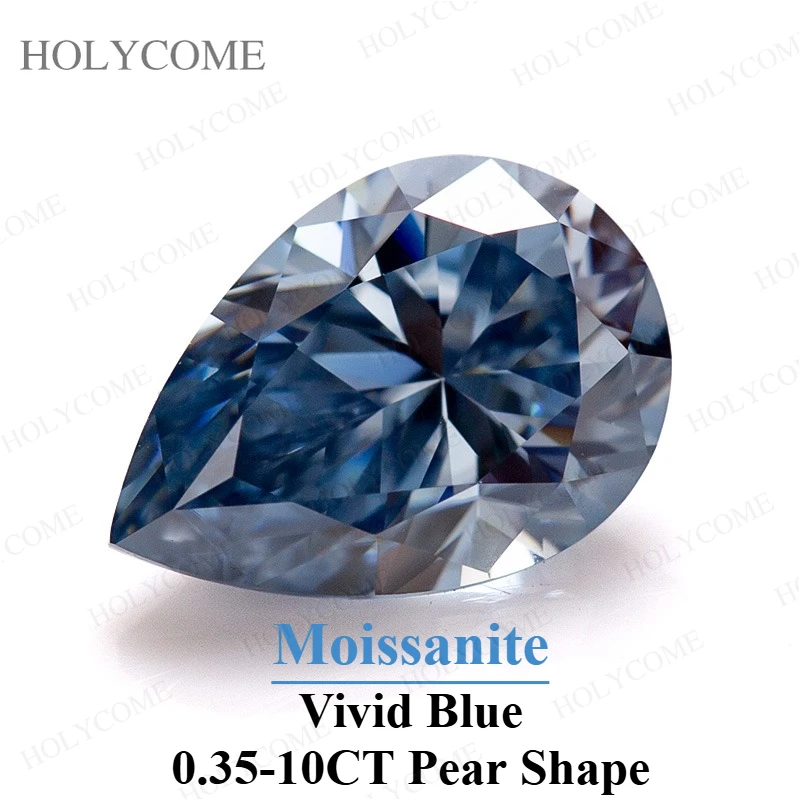 0.35-10CT Moissanite Loose Stones Pear Shape Vivid Blue color VVS1 Clarity with GRA Certificate Beads Jewelry Materials Charms
0.35-10CT Moissanite Loose Stones Pear Shape Vivid Blue color VVS1 Clarity with GRA Certificate Beads Jewelry Materials Charms