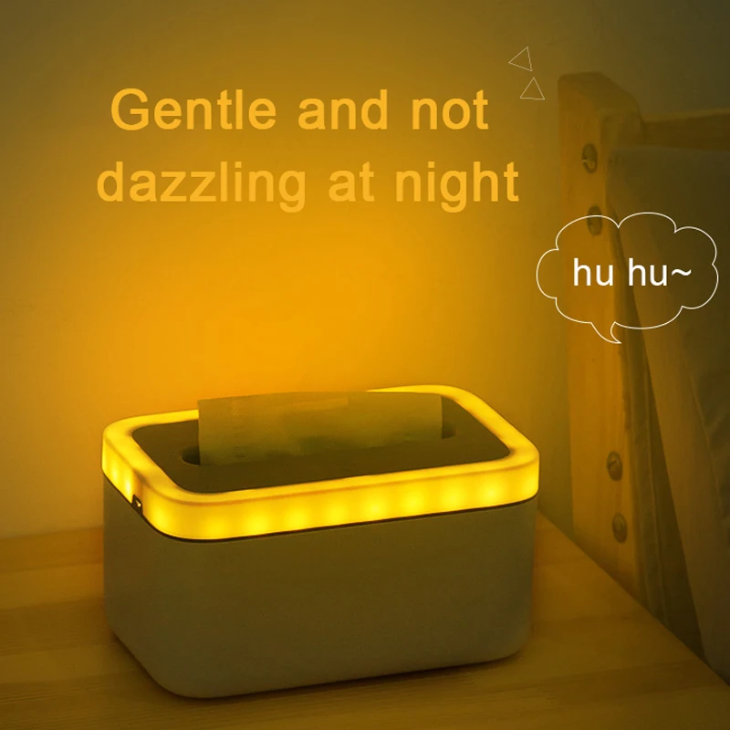 Tissue Box with Night Light Creative Multifunctional Waterproof Removable Removable Living Room Bedroom Storage Tissue Pump
Tissue Box with Night Light Creative Multifunctional Waterproof Removable Removable Living Room Bedroom Storage Tissue Pump