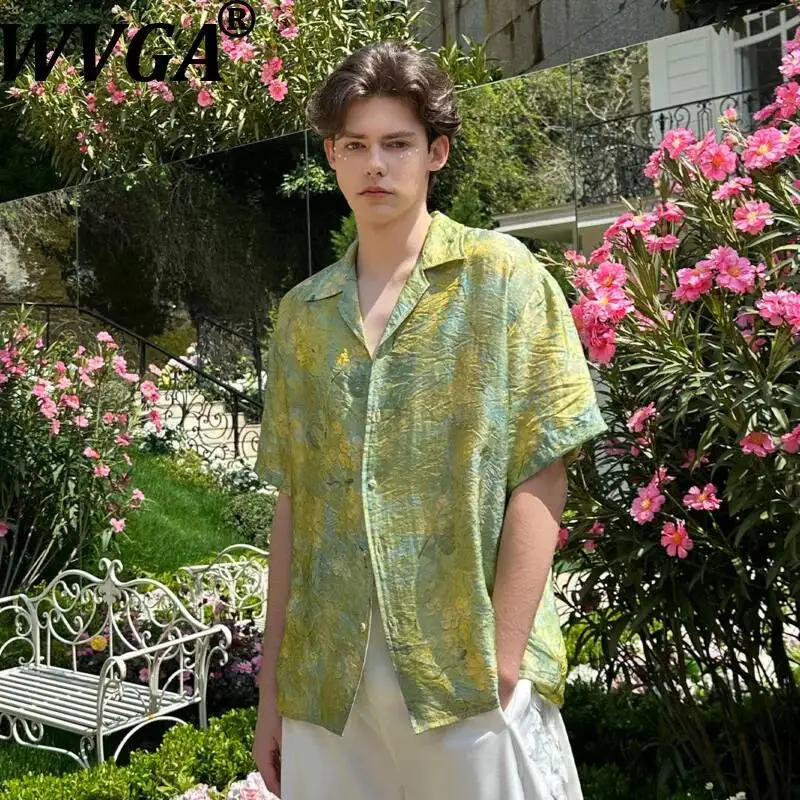 WVGA Summer New Men's High-end Oil Painting Printed Short Sleeved Shirt Loose Fit Trendy Niche Chic Cuban Collar Tops Ins W24733
WVGA Summer New Men's High-end Oil Painting Printed Short Sleeved Shirt Loose Fit Trendy Niche Chic Cuban Collar Tops Ins W24733