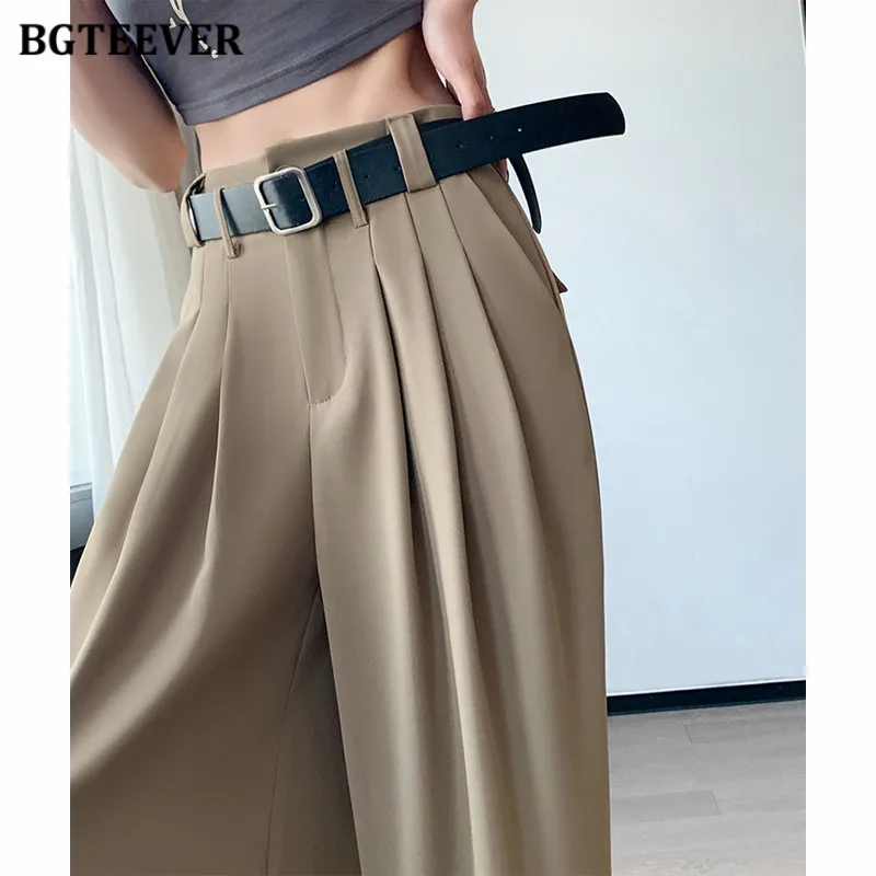 BGTEEVER Casual Pockets Women Long Pants Autumn Fashion High Waist Loose Female Wide Leg Trousers
BGTEEVER Casual Pockets Women Long Pants Autumn Fashion High Waist Loose Female Wide Leg Trousers