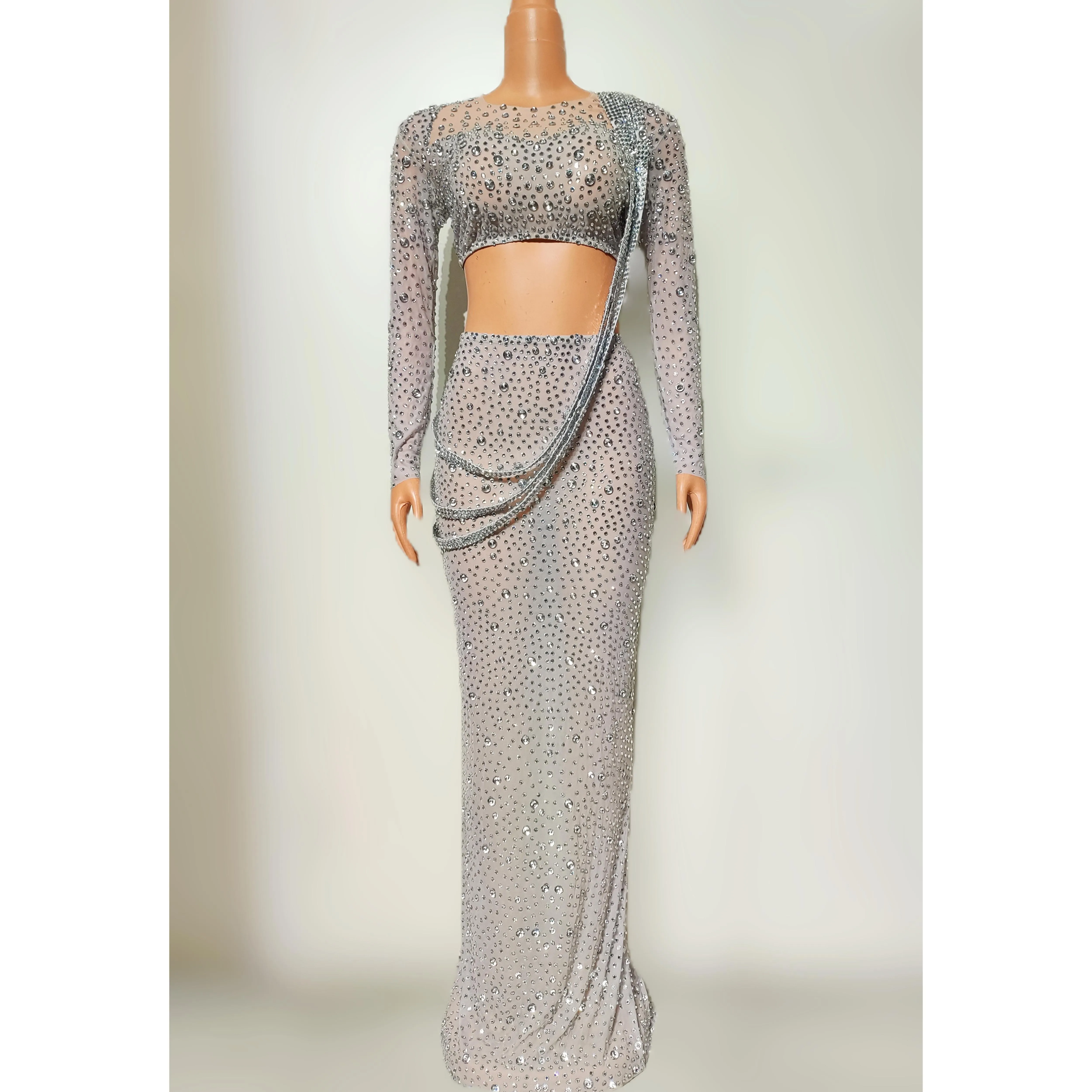 Sexy Rhinestones Chain Stage Dress Nightclub Bar Dj Jazz Performance Costumes Singer Model Women Gogo Dancers Long Dress DN19694
Sexy Rhinestones Chain Stage Dress Nightclub Bar Dj Jazz Performance Costumes Singer Model Women Gogo Dancers Long Dress DN19694