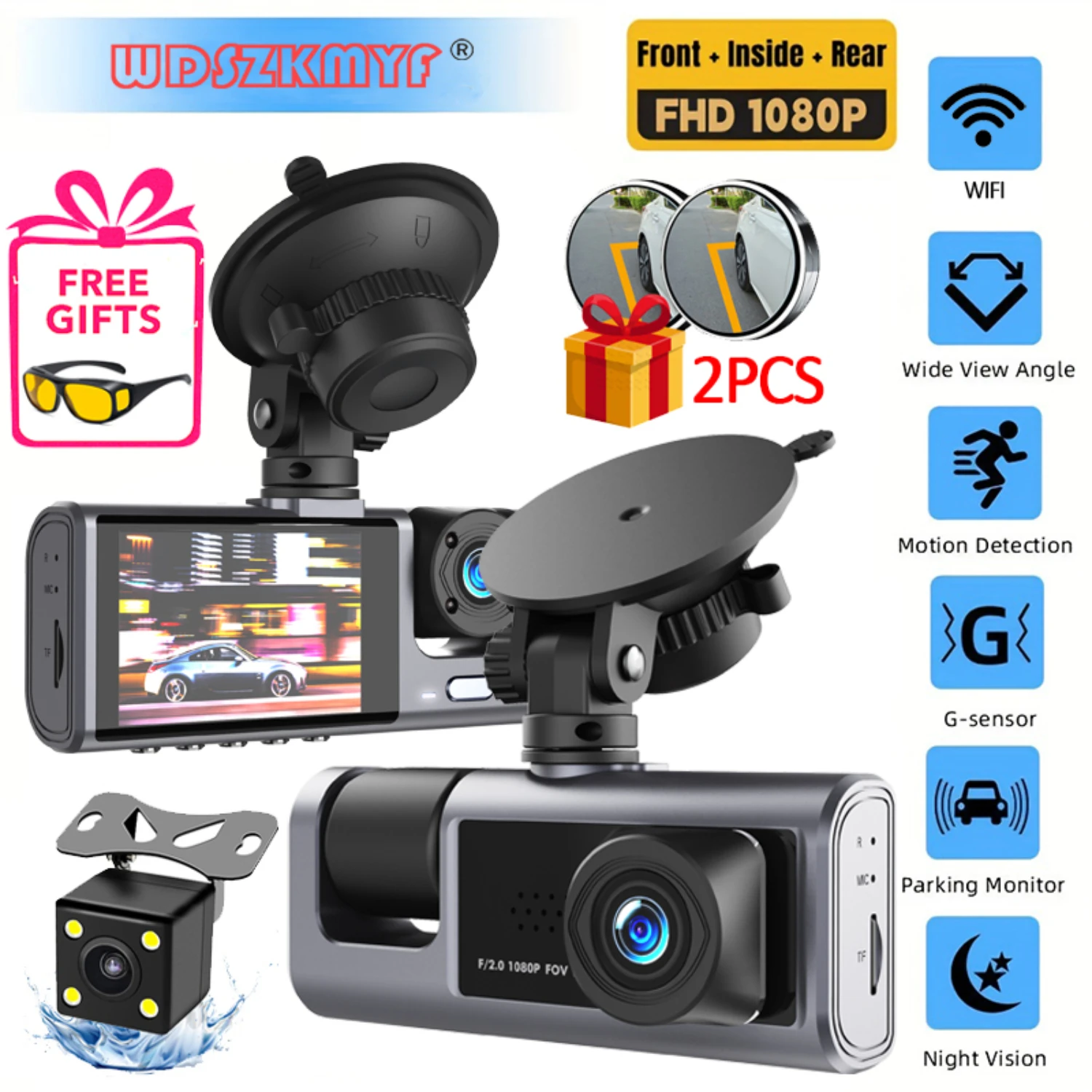 3 Lens Cam for Cars 1080P Car Dvr WIFI Camera for Vehicle 2Inch Video Recorder Rear View Camera Black Box Car accessory
3 Lens Cam for Cars 1080P Car Dvr WIFI Camera for Vehicle 2Inch Video Recorder Rear View Camera Black Box Car accessory