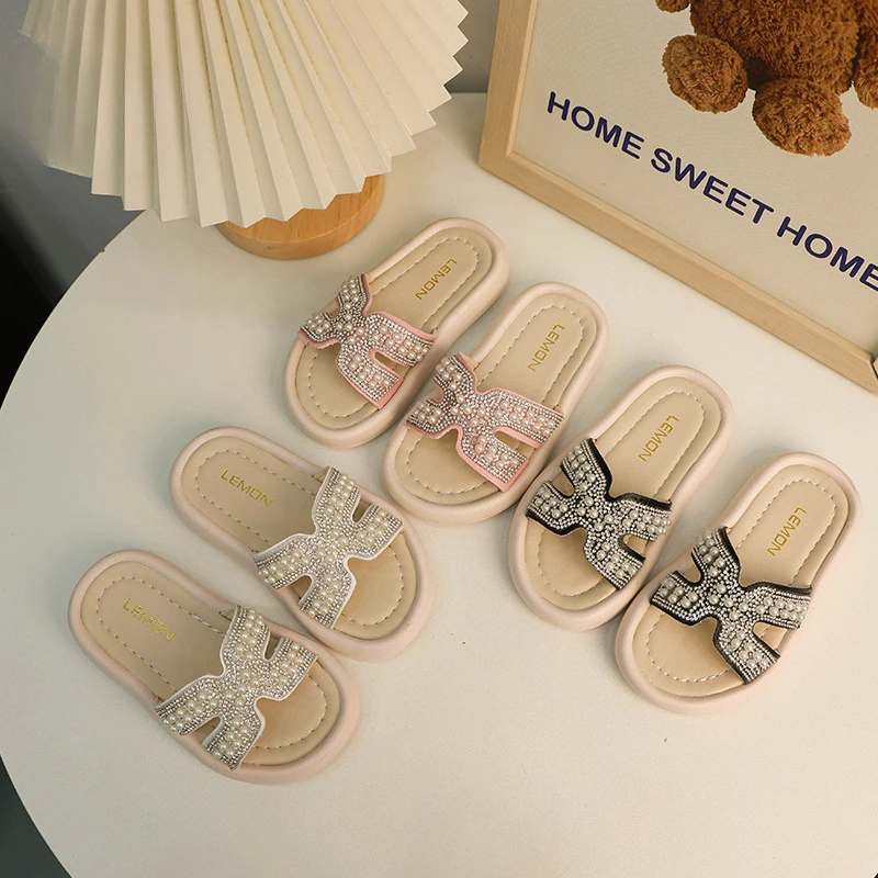 Children's Slippers Summer Open-toe Princess Causal Pearl Cut-outs Beach Slippers Fashion Sweet Non-slip Kids Shoes for Girl
Children's Slippers Summer Open-toe Princess Causal Pearl Cut-outs Beach Slippers Fashion Sweet Non-slip Kids Shoes for Girl