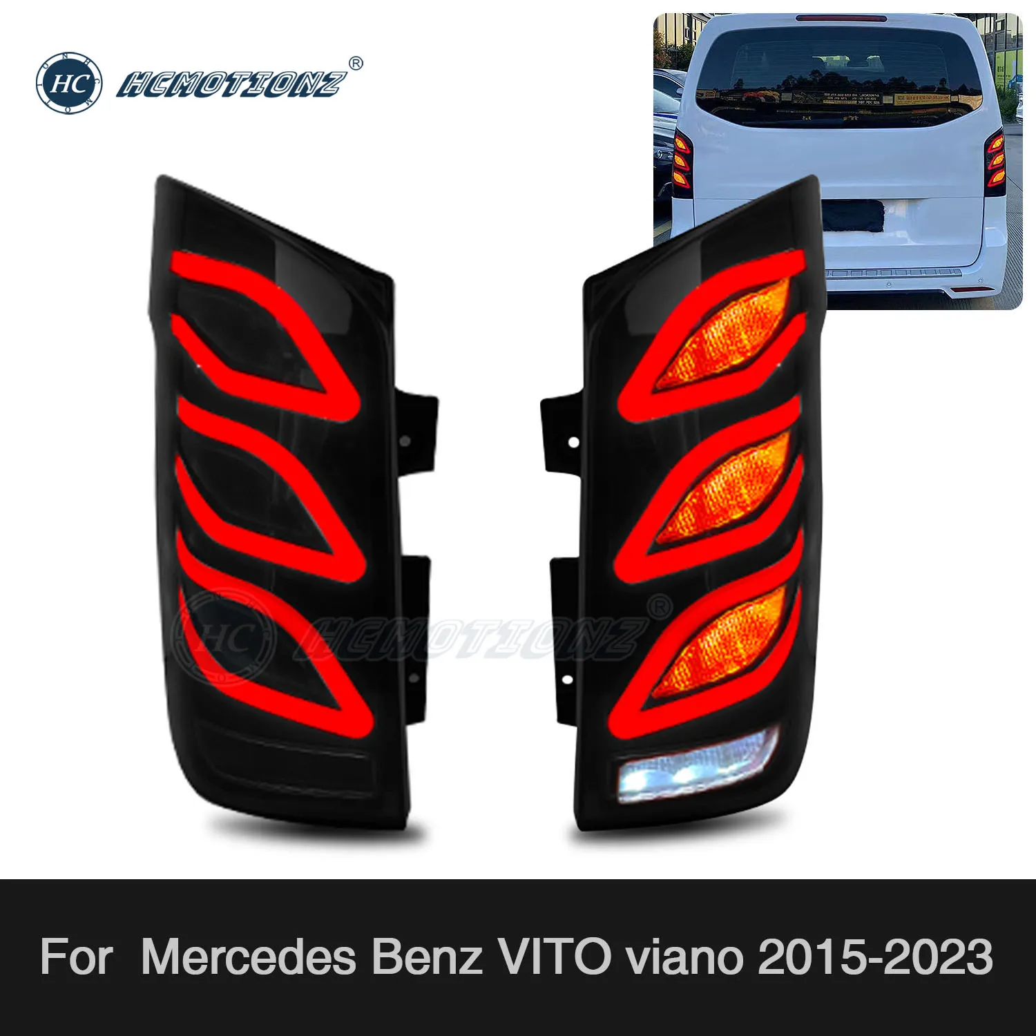 HCMOTIONZ 2PCS Tail Lights For Mercedes Benz VITO Viano W447 2015-2023 DRL Car Rear Back Lamps Assembly Start UP Animation
HCMOTIONZ 2PCS Tail Lights For Mercedes Benz VITO Viano W447 2015-2023 DRL Car Rear Back Lamps Assembly Start UP Animation