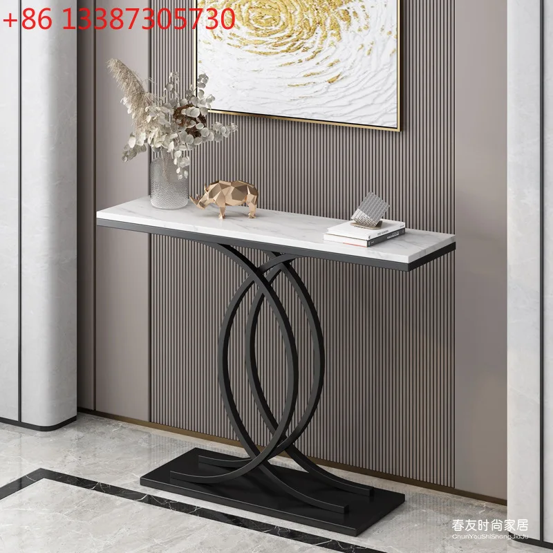Light luxury rock slab entrance table against the wall Modern simple entrance platform
Light luxury rock slab entrance table against the wall Modern simple entrance platform