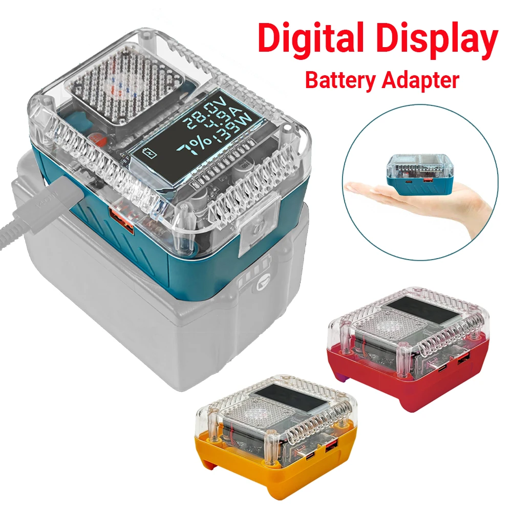 Адаптер-конвертер для литиевых аккумуляторов Makita, DeWalt, Milwaukee M18, Bosch, зарядное устройство USB Type-C, Power Bank
Адаптер-конвертер для литиевых аккумуляторов Makita, DeWalt, Milwaukee M18, Bosch, зарядное устройство USB Type-C, Power Bank