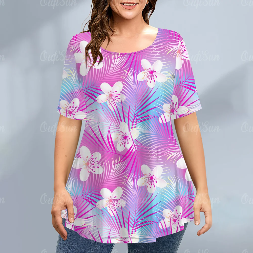 Женские футболки Gaily-color с измельченным цветком, летняя дышащая футболка большого размера с коротким рукавом и круглым вырезом, повседневные топы, новинка 2024 года
Женские футболки Gaily-color с измельченным цветком, летняя дышащая футболка большого размера с коротким рукавом и круглым вырезом, повседневные топы, новинка 2024 года