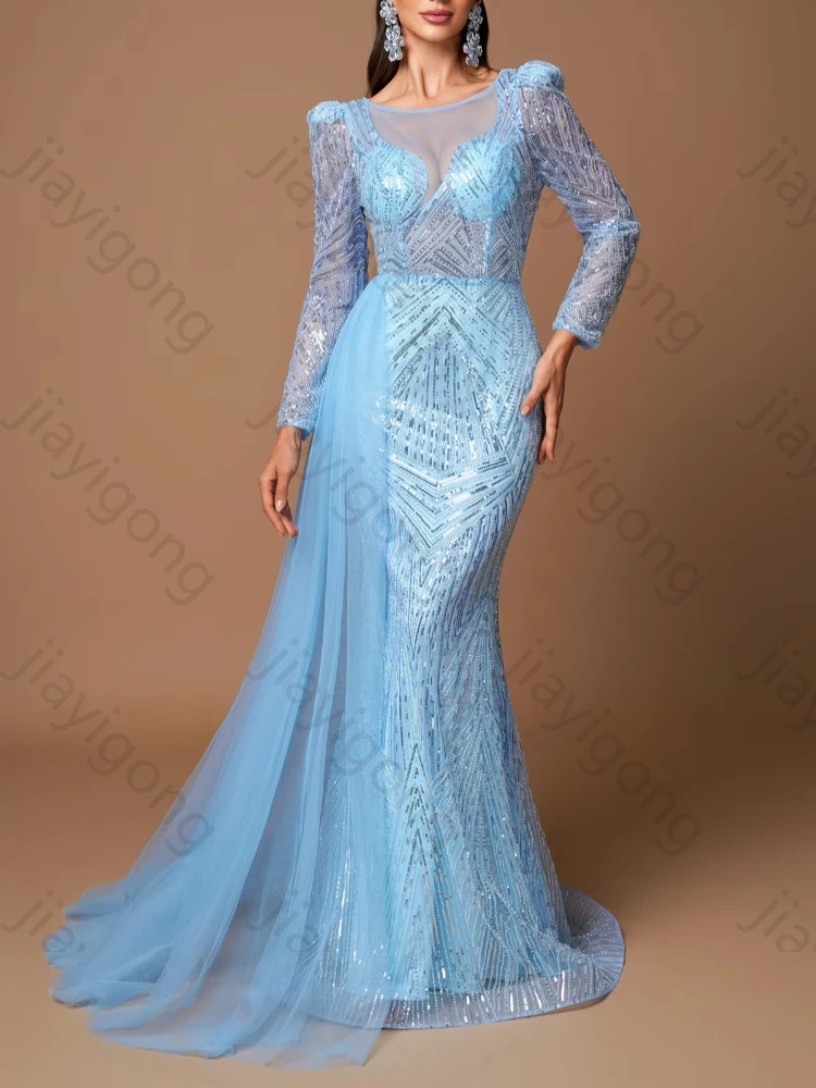 Изысканные вечерние платья небесно-голубого цвета с длинными рукавами, элегантные платья без спинки для знаменитостей, высококачественные платья для выпускного вечера и торжеств для женщин
Изысканные вечерние платья небесно-голубого цвета с длинными рукавами, элегантные платья без спинки для знаменитостей, высококачественные платья для выпускного вечера и торжеств для женщин