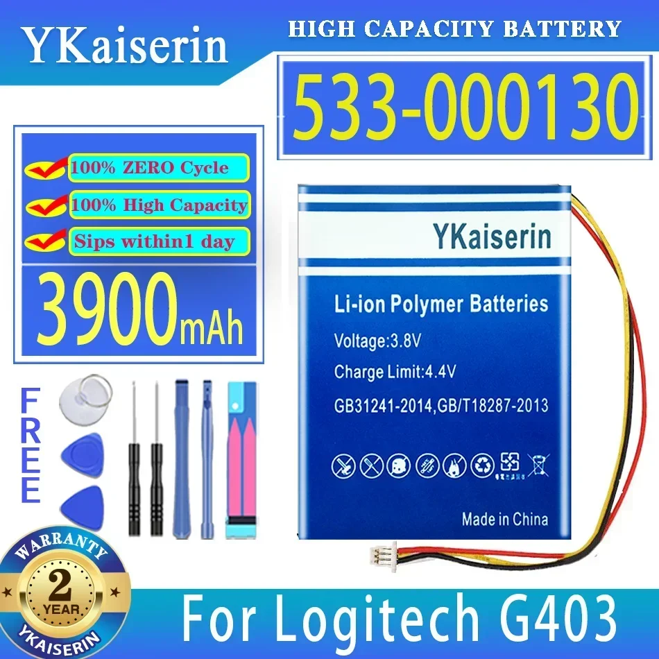 3900mAh Wireless Mouse Battery for Logitech G403 G900 G703 X100 Wireless Mouse 533-000130
3900mAh Wireless Mouse Battery for Logitech G403 G900 G703 X100 Wireless Mouse 533-000130